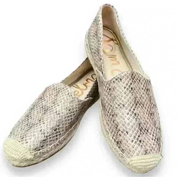 New Sam Edelman Kesia Snake Print Espadrilles Size 8.5 - Picture 2 of 11